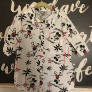 Junk Food Mickey Mouse Boys button down